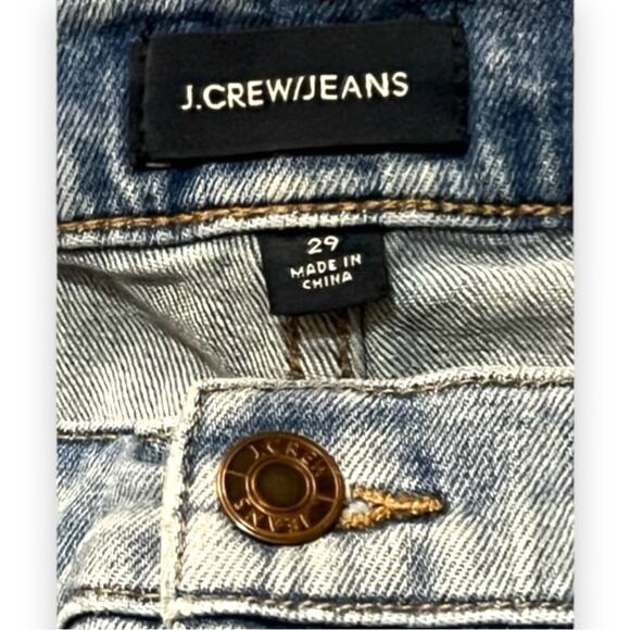 J. Crew Women's Slim Broken-In Boyfriend Fray Hem Jeans, Blue, Size 29 - Picture 7 of 11